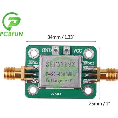 50-4000MHz RF Amplifier Signal Receiver Module Low Noise SPF5189 NF = 0.6dB inm For Arduino