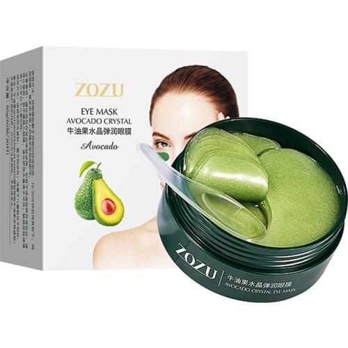 60 Pcs Avocado Collagen Mask Natural Moisturizing Gel Eye Patches Remove Dark Circles Anti Age Bag Eye Wrinkle Skin Care