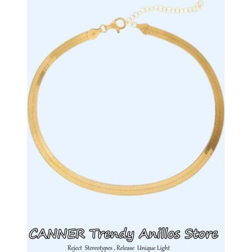 Canner Luxury 925 Sterling Silver Choker Necklaces For Women Birthday Valentines Day Gift Clavicle Chain Necklace Collares W5