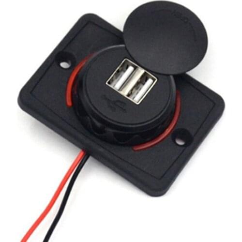 12-24V 3.1A Dual USB Car Charger For Car Bus Boat Camper Caravan Accessories Dual USB Car Charger