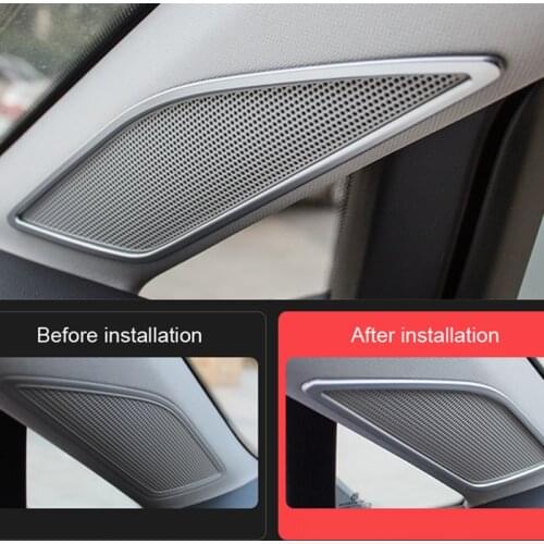 For VW Volkswagen Golf 7 MK7 2014-2018 ABS Matte Interior Front Stereo Speaker Cover Trim 2pcs Car Styling