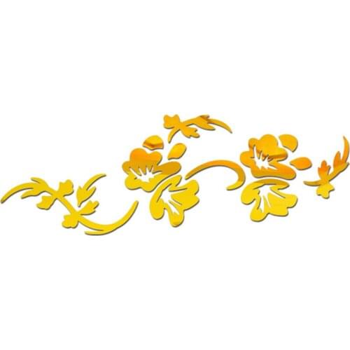 Crystal Mirror Living Room Acrylic Home Decoration Innovative Art Mural Flower Shape Protective Film Wall Stickers Decals