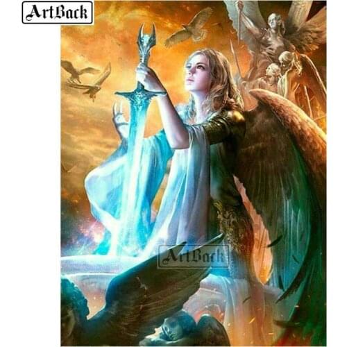 ARTBACK 5d diamond painting angel wings full square diamond mosaic sticker diamond embroidery home decoration