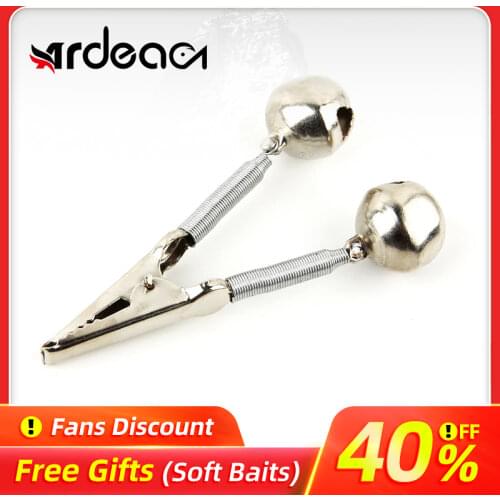 ARDEA Fishing Bell Clip 14g Fish Bite Alarm Stainless Steel Fishing Rod Clamp Ring Outdoor winter fishing Accessory
