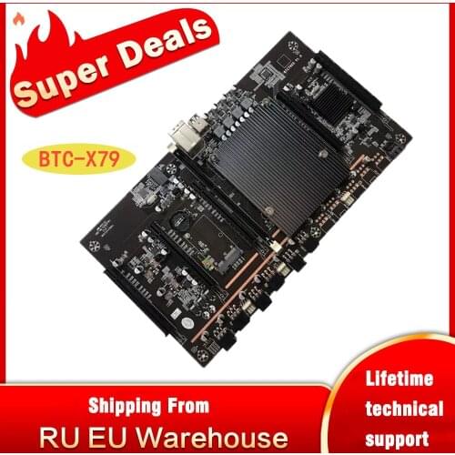 X79 H61 LGA 2011 Miner Motherboard rig Mining DDR3 Supports 32G Support RTX3060 3080 Graphics Card 60mm Pitch
