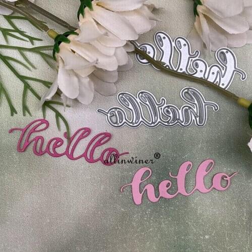 Hello letter decoration Metal Cutting Dies Stencils For DIY Scrapbooking Decorative Embossing Handcraft Die Cutting Template