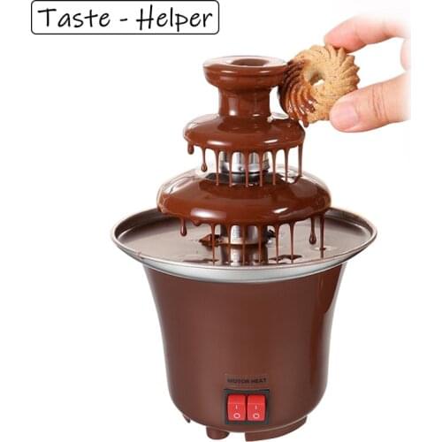 Mini Chocolate Fountain Furnace 110V / 220V 3-Tiers Cookies Chocolates Dispensor Machine for Birthday Party, Wedding, Barbecue