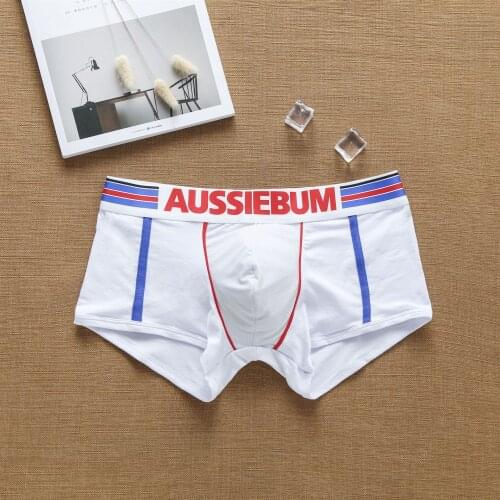 Aussiebum Mens Fashion Super Cool European and American Cotton Boxer Pants Student Youth Pants