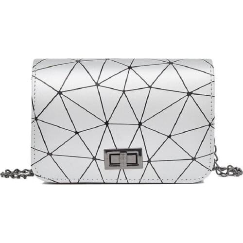 2021 New Ladies Fashion Shoulder Bag Women Messenger Handbag Crack Printing All-Match Small Square