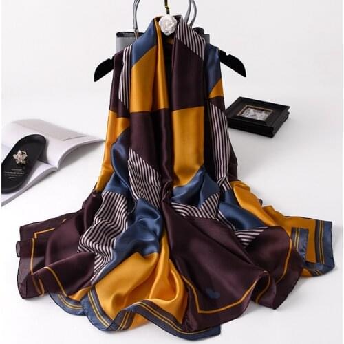 KOI LEAPING new summer woman fashion geometry print printing long scarf scarves headscarf hot popular mature girl gift