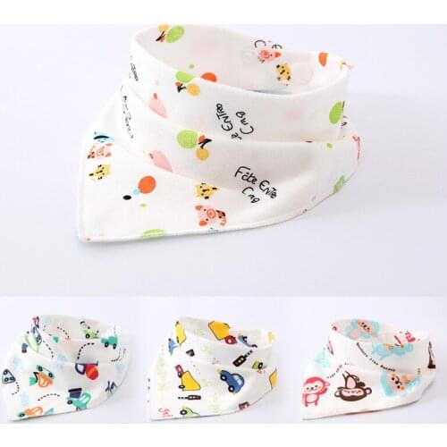 New baby mouth towel, waterproof, anti dirty baby triangle towel, pure cotton newborns, double button snare, childrens scarf