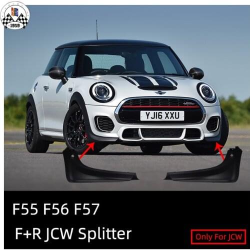 Brand New PC Material Front and Rear Splitter PDC and Without PDC for mini cooper F55 F56 F57 JCW only