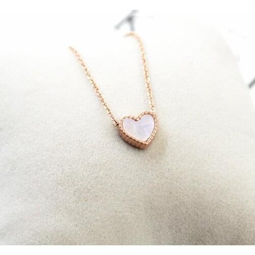 Shell Love Heart Pendant Necklace Rose Gold high Quality Necklace Jewelry drop shipping