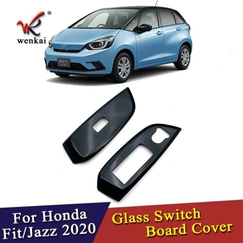 ABS Piano Black Inner Door Switch Panel For Honda FIT Jazz GR 2020 2021 Right Hand Drive