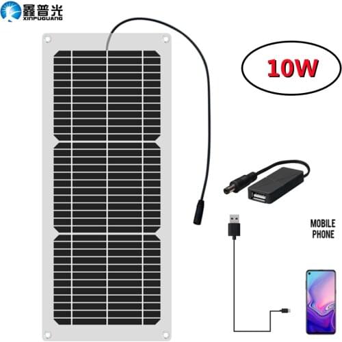 Portable Solar Panel Kit 20W 10W 18V Flexible Panels Solar Charger Outdoor Travel Camping Mobile Phone Solar Charging Board