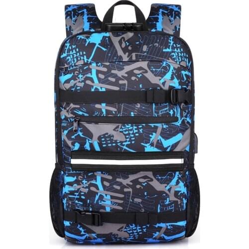 Arrival Skateboard Backpack Bag Anti-Theft Password Lock USB Charging