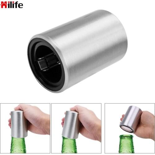 Bar Supplies Automatic Beer Bottle Opener Stainless Steel Soda Wine Bottle Cap Remover Accessories Kitchen Tool