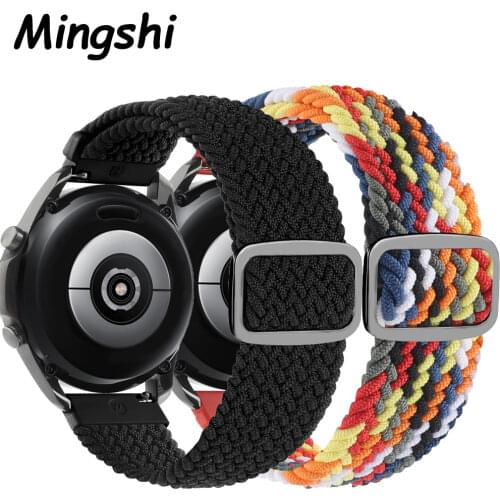 20mm 22mm Braided solo loop Watch Strap for Huami Amazfit GTS GTR 42mm Bracelet for Huami Amazfit Bip U Bip S GTS 2 Watch Bands