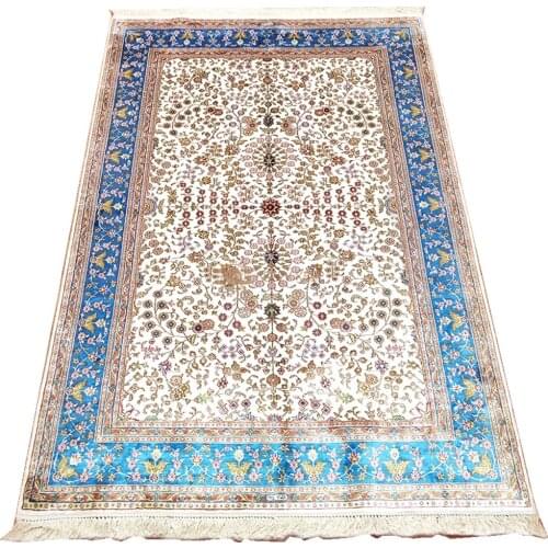 Seeykeep™ 4x6ft Oriental Silk Handknotted Rug With Exquisite Arab Floral Vines pattern -NY3016066