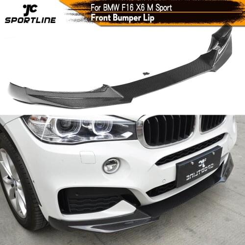 Carbon Fiber / FRP Car Front Bumper Lip Spoiler Splitters for BMW F16 X6 M Sport Bumper 4-Door 2014 - 2018 Front Lip Spoiler