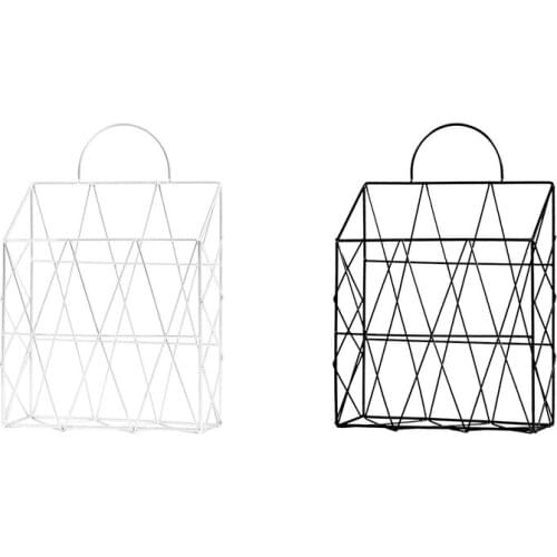 Hot Sale Wrought Iron Bookshelf Wall Magazine Rack Simple Living Room Wall Hanging Newspaper Rack Wall Shelf Finishing