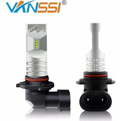 VANSSI 2pcs 9006 HB4 Car LED Fog Light Bulbs High Power 4000lm CSP Chipsets Super Bright 6000K White DC12-24V Auto Fog Lamp