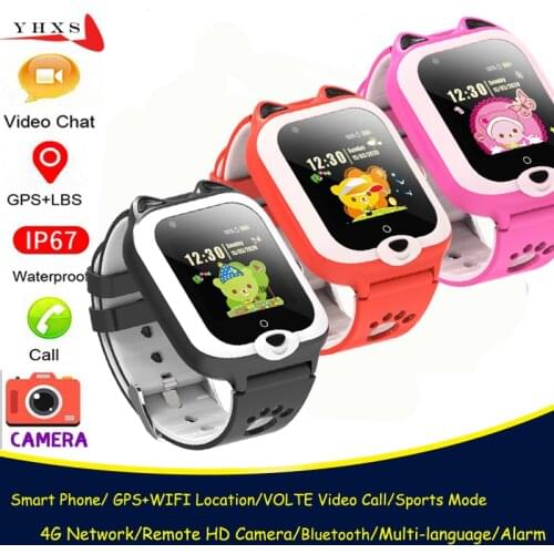 IP67 Waterproof Smart 4G Remote Camera GPS WI-FI Kid Students Wristwatch Video Call Monitor Tracker Location Android Phone Watch