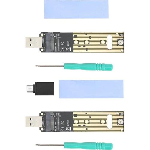 10Gbps High Speed NVMe to USB Adapter 10Gbps M.2 M Key SSD to to USB 3.1 Gen 2 Type A Card for 1TB M.2 NVMe SSD Hard Drive Tool