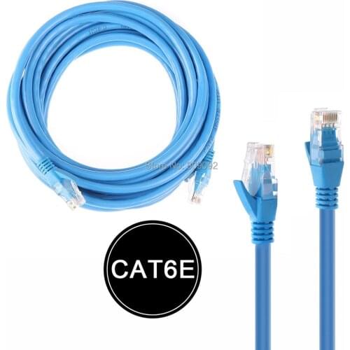 High Speed Blue CAT 6E 8pin full copper Ethernet Network Cable 8P8C RJ45 Patch LAN Cord for PC Laptop Router DSL Modem
