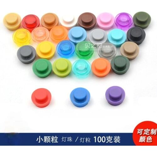100g/pack Bulk Parts 1x1 Round Bricks Building Blocks Door Handle Lamp Beads MOC Figure Model Educational Toys for Children 6141