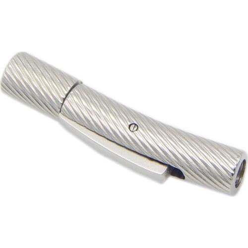 20pcs/lot hole:2/3/4/5/6/7/8mm 316L Stainless Steel Clasp Tube Hooks Connector For DIY Leather Cord Bracelet Jewelry Findings