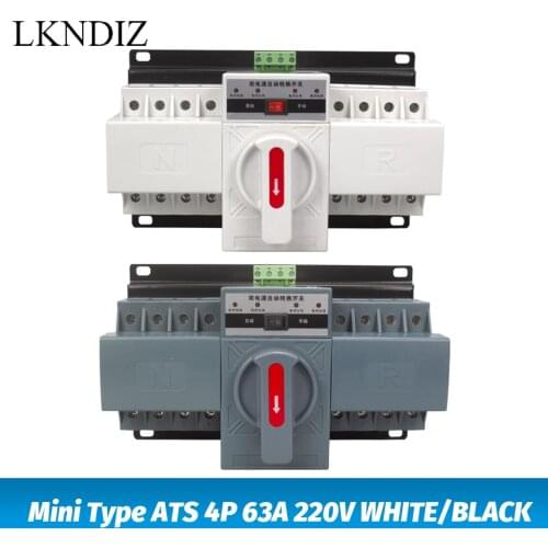 4P 63A 220V 380V ATS MCB type Dual Power Automatic Transfer Switch Change Over Switch