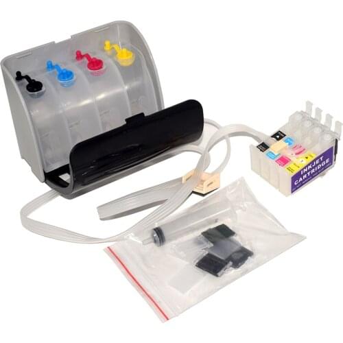 702 34XL Bulk Ciss System For Epson WorkForce Pro WF-3721 WF-3720 WF-3725 WF-3730 WF-3733 Printer No Chip