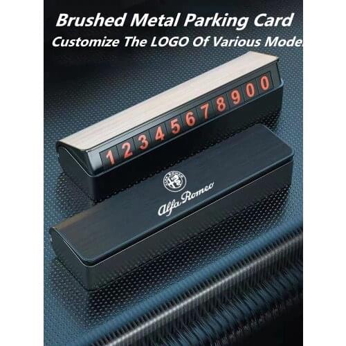 Car Temporary Parking Card Hide Phone Number Card Plate Parking Card For Alfa Romeo giulia stelvio giulietta MiTo 147 156 159