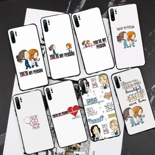 Greys Anatomy Nurse Doctor Phone Case For Huawei P20 P30 P40 lite Pro P Smart 2019 Mate 10 20 Lite Pro Nova 5t