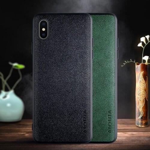 Case for iPhone X XS Max XR case with Retro business PU leather design,TPU+PU 2in1 material