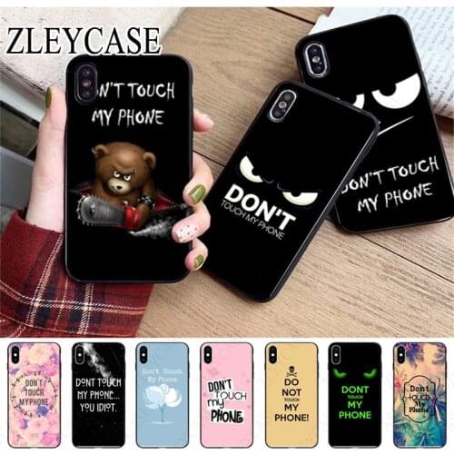 Dont Touch My Phone Cute Phone Accessories Case For iphone x xs 11pro 12pro max 5s 6splus 7 8plus SE 2020 xr xsmax 12mini Cover