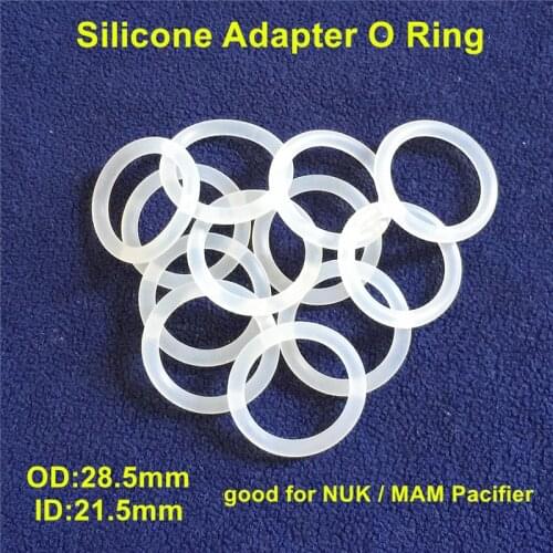 Chenkai 9000pcs Clear Silicone Adapter O Rings DIY Baby Pacifier Dummy MAM Napkin Holder O Ring Transparent BPA Free Food Grade