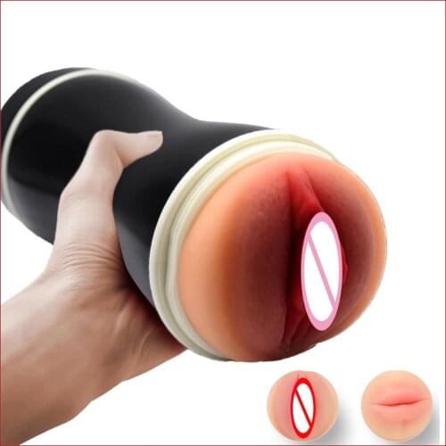 Long big Double Hole Vgina and Mouth Pussy Male Masturbation Real Pussy Vagina Girls Pussy Artificial Vagina Sex Toys For Man