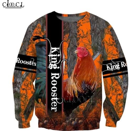 HX Beautiful King Rooster 3D Print Unisex Hoodie Men Women Sweatshirt Zip Pullover Casual Jacket Tracksuit Drop Shipping
