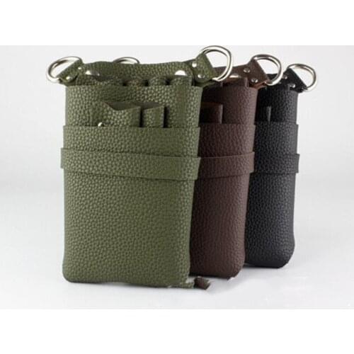 PU Leather Bag Case With Adjustable Belt Belt For Storing Hairdressing Tools Scissors Clips Holster Combs High Capa