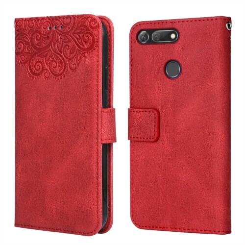 For Huawei Honor View 20 Flower Embossing Case PCT-AL10 PCT-TL10 PCT-L29 6.4''Wallet Flip Leather Case for Huawei View 20 Cover