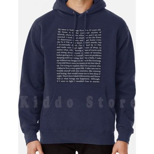 My Name Is Yoshikage Kira ( White Text Version ) hoodies long sleeve Yoshikage Kira Yoshikage Kira Jojos Bizarre