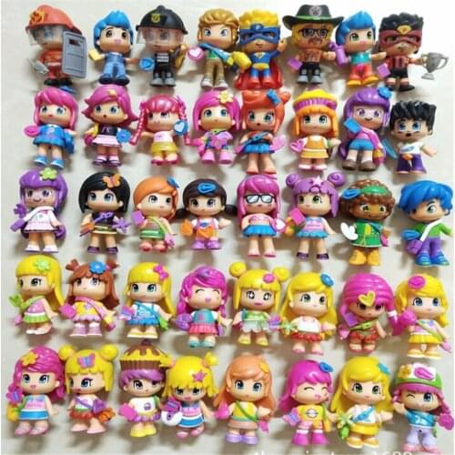 Random Lot 8/15/20pcs Spanish Pinypon Building Block Dolls Figurines Toy Boy&Girl Cosplay Figurines For Kids Christmas Gift