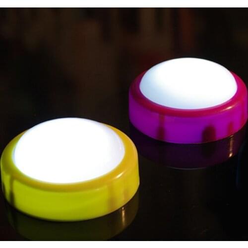 Night Light Led Lamp Push Tap Activities Lamp Button Type Touch Lamp Battery Powered