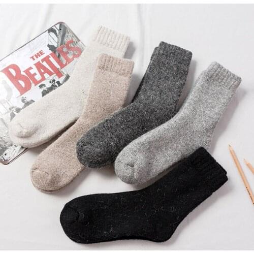 2020 Super Russia Thicker Soild Socks Merino Wool Rabbit Socks Against Cold Snow Winter Warm Funny Happy Men And Women Socks