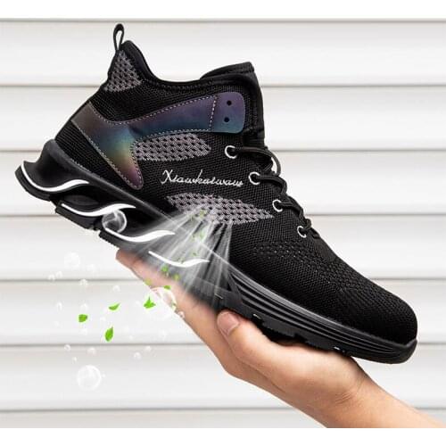 Work boots safety steel toe shoes men safety shoes with steel toe cap women safety boots men steel toe casual shoes fashion