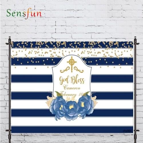 LEVOO Photophone Backdrop White Stripe Cross Bless Baptism Photocall Decor Fabric New Shoot Photography Backdrop