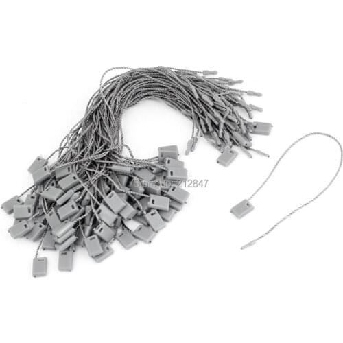 Gray Industrial Clothes Content Label Rope Goods Price Tag Nylon Strip 100PCS