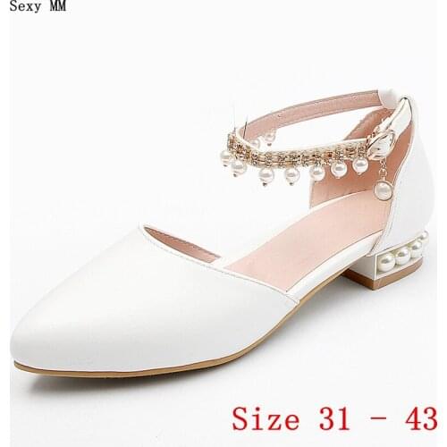 Girl Pumps Women Oxfords Career D'Orsay Shoes Low Heels Woman Low Heel Shoes Small Plus Size 31 32 33 - 40 41 42 43